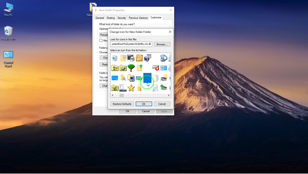 تغییر آیکون پوشه و فولدر
